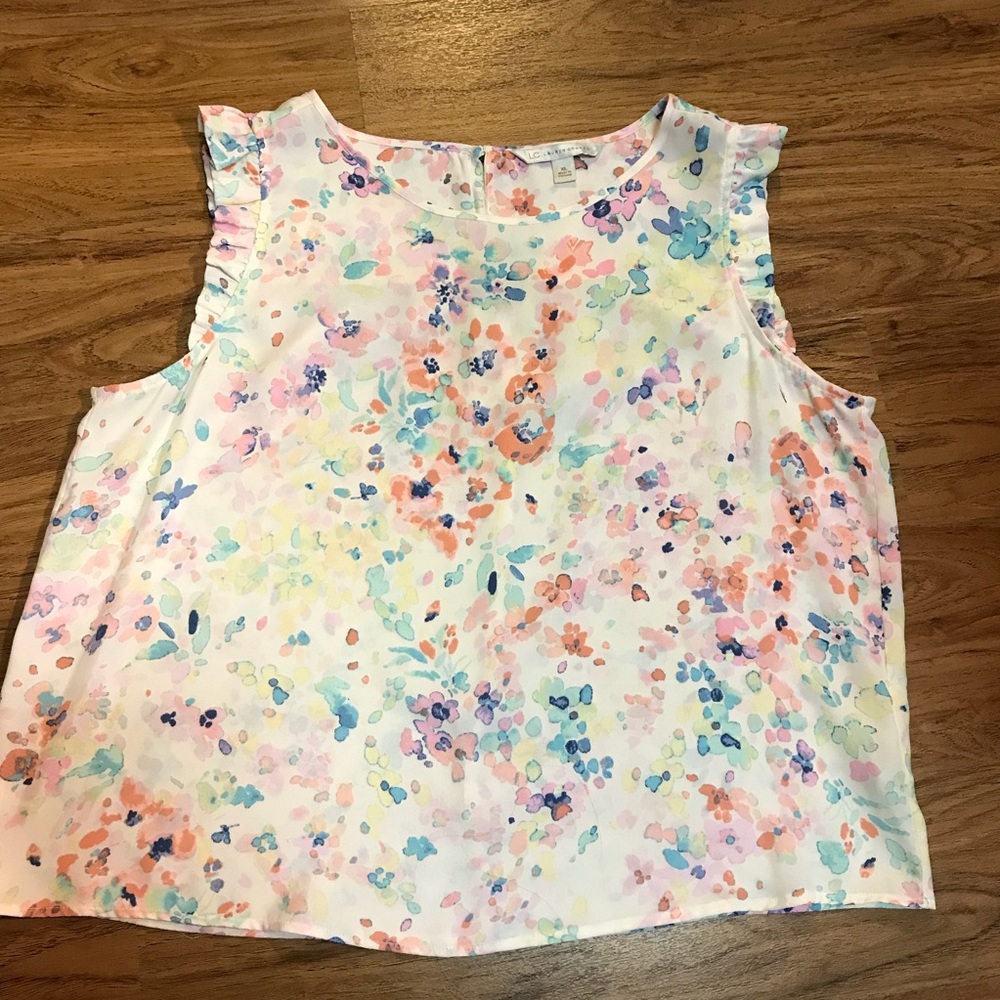 LC Lauren Conrad floral blouse
